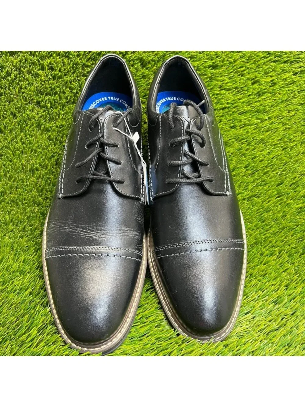 Nunn Bush Westfield Mens Size 11 Black Casual Classic Cap Toe Oxford Dress Shoes